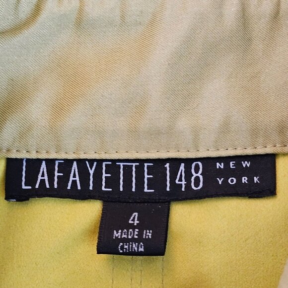 NWT Lafayette 148 Swing Jacket Womens 4 Pistachio Polished Lux Green Coat Zip - Picture 4 of 15
